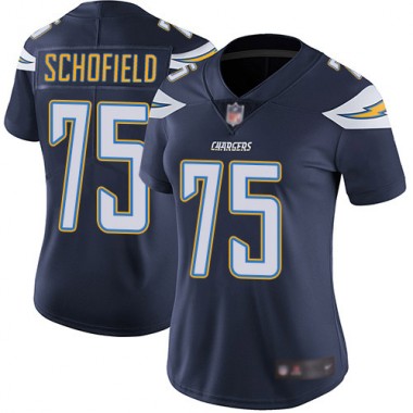 Los Angeles Chargers NFL Football Michael Schofield Navy Blue Jersey Women Limited #75 Home Vapor Untouchable->women nfl jersey->Women Jersey